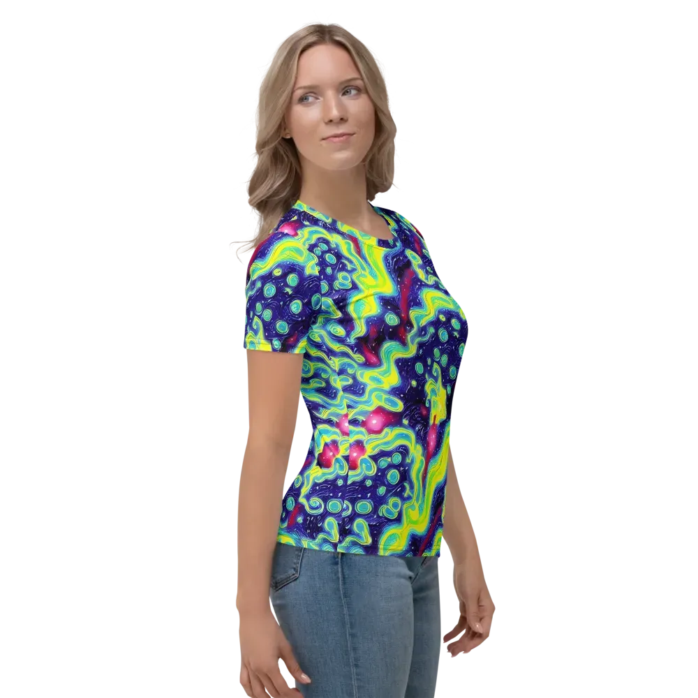 Acid Moonlight on Women's Crew Neck T-Shirt — Right