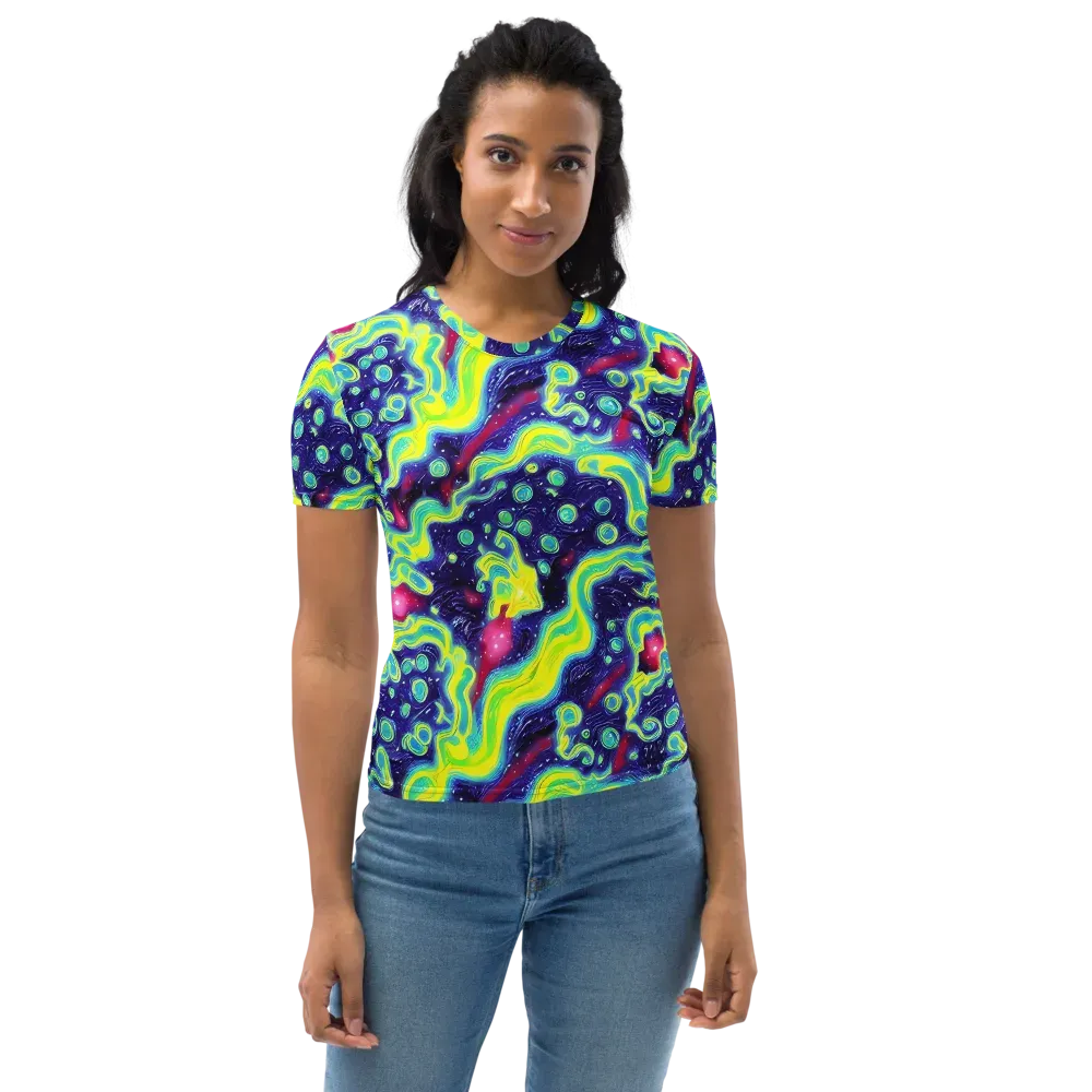 Acid Moonlight on Women's Crew Neck T-Shirt — Front