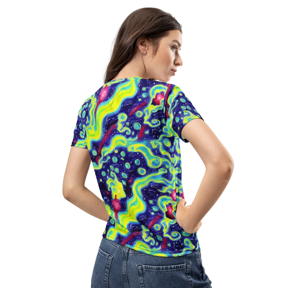 Acid Moonlight on Women's Crew Neck T-Shirt — Back