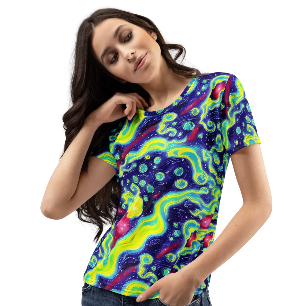 Acid Moonlight on Women's Crew Neck T-Shirt — Left Front