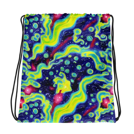 Acid Moonlight on a Drawstring Bag