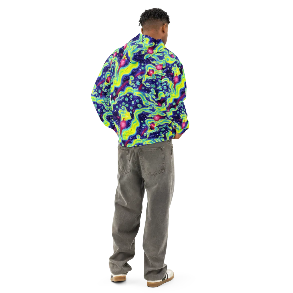 Acid Moonlight on Cotton Hoodie — Back