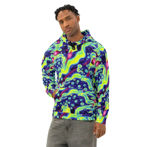 Acid Moonlight on a Cotton Hoodie