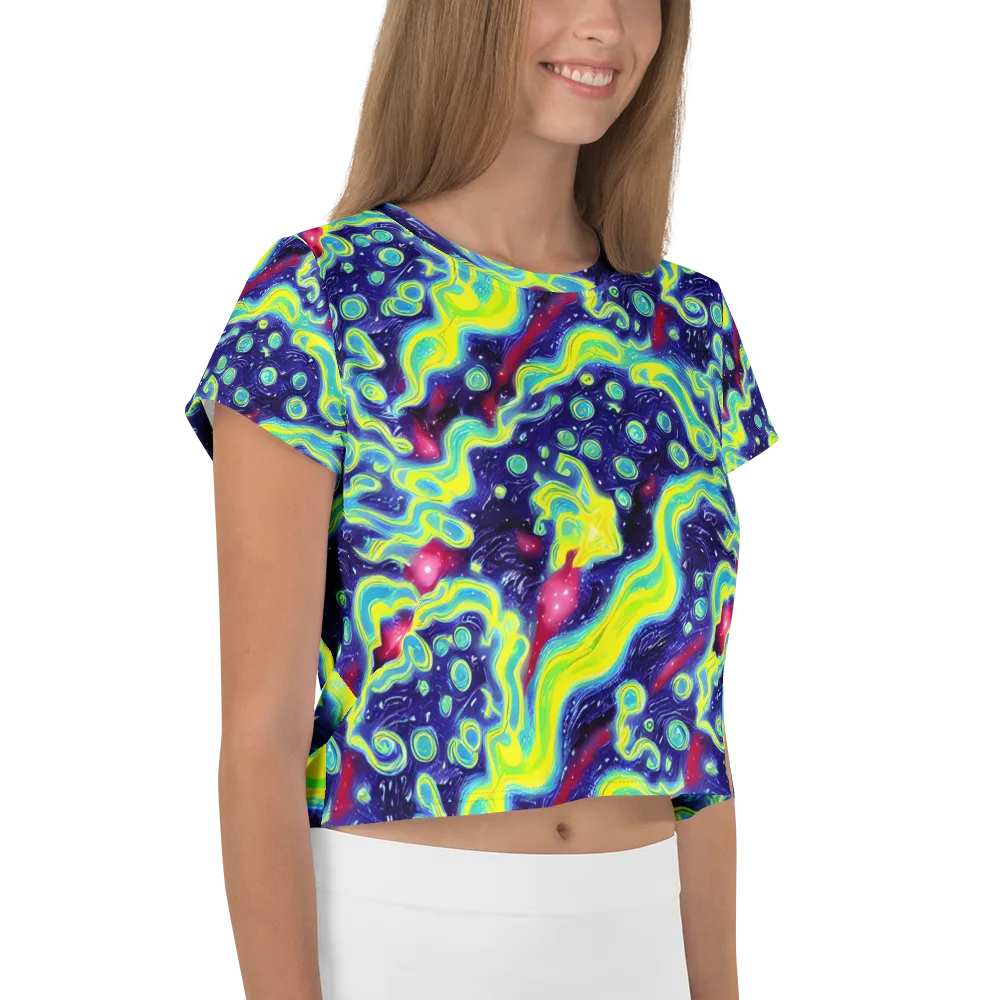 Acid Moonlight on Crop Tee — Right