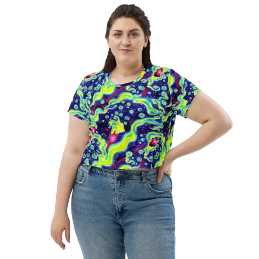 Acid Moonlight on a Crop Tee