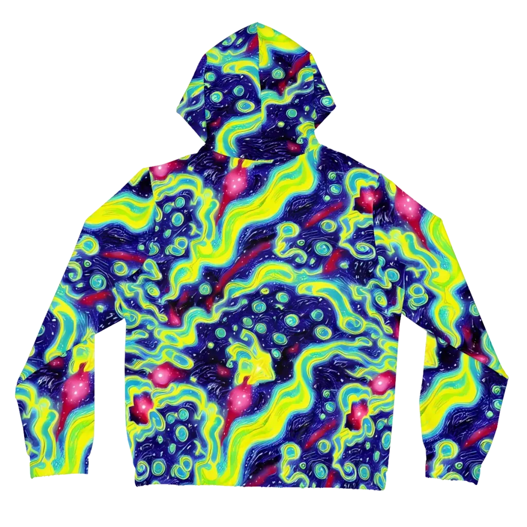 Acid Moonlight on Women's Full-Zip Hoodie — Back
