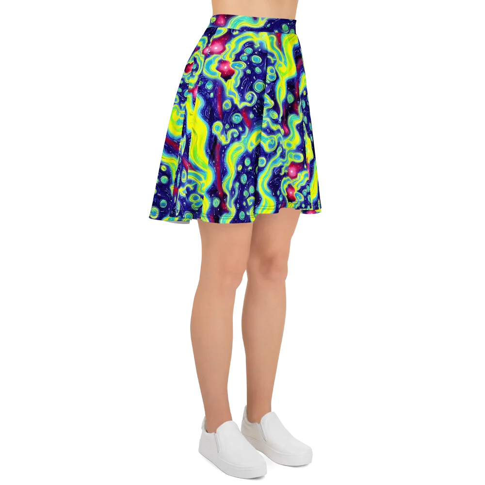 Acid Moonlight on Skater Skirt — Right