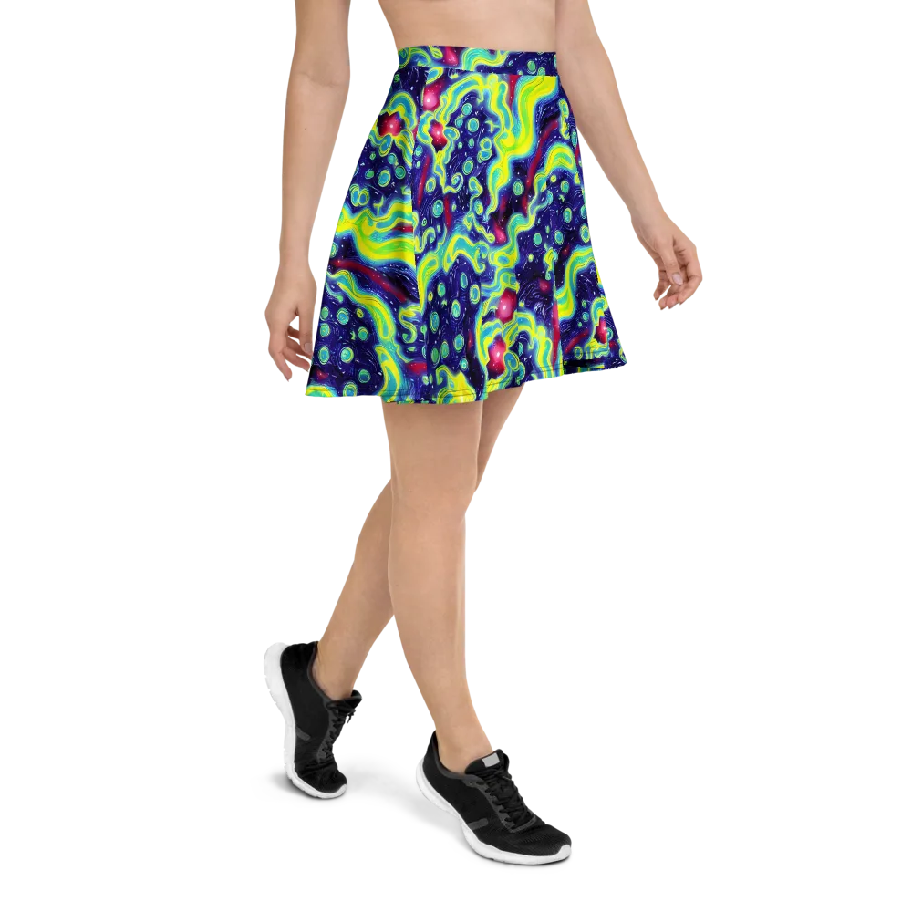 Acid Moonlight on Skater Skirt — Right