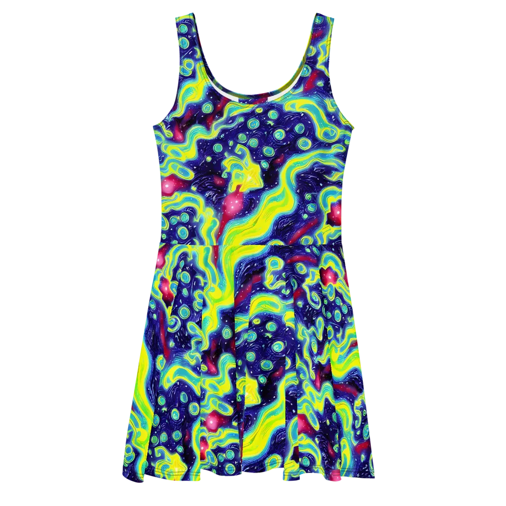 Acid Moonlight on Skater Dress — Front