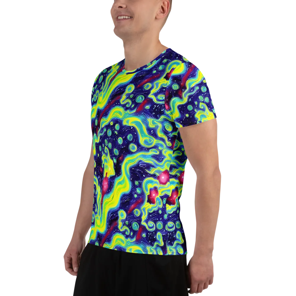 Acid Moonlight on Men's Athletic T-Shirt — Left