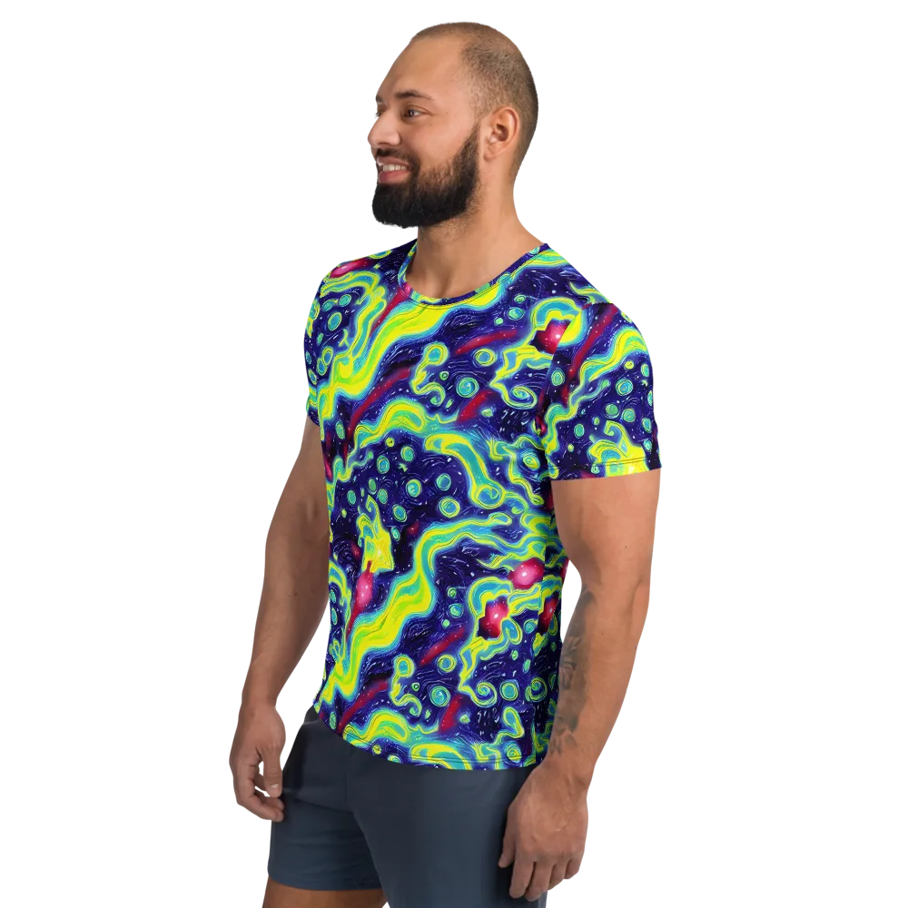 Acid Moonlight on Men's Athletic T-Shirt — Left