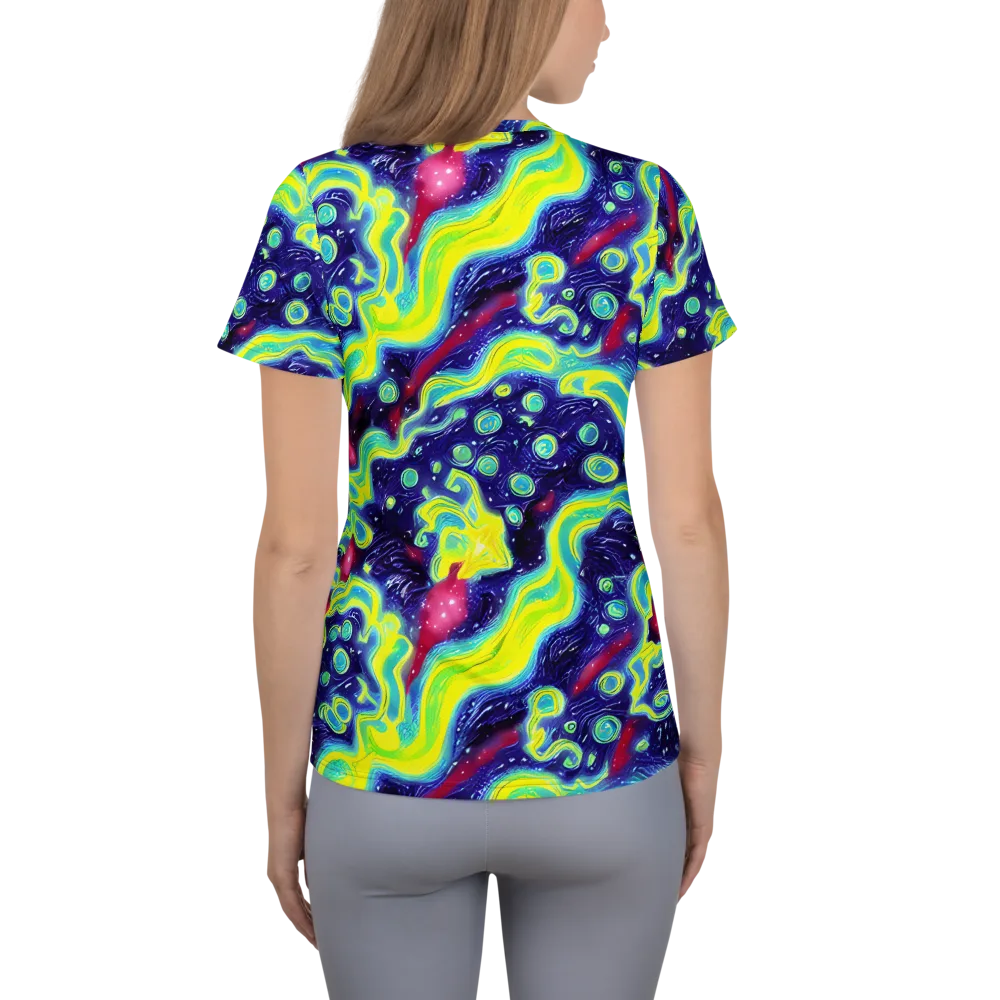Acid Moonlight on Women's Athletic T-Shirt — Back