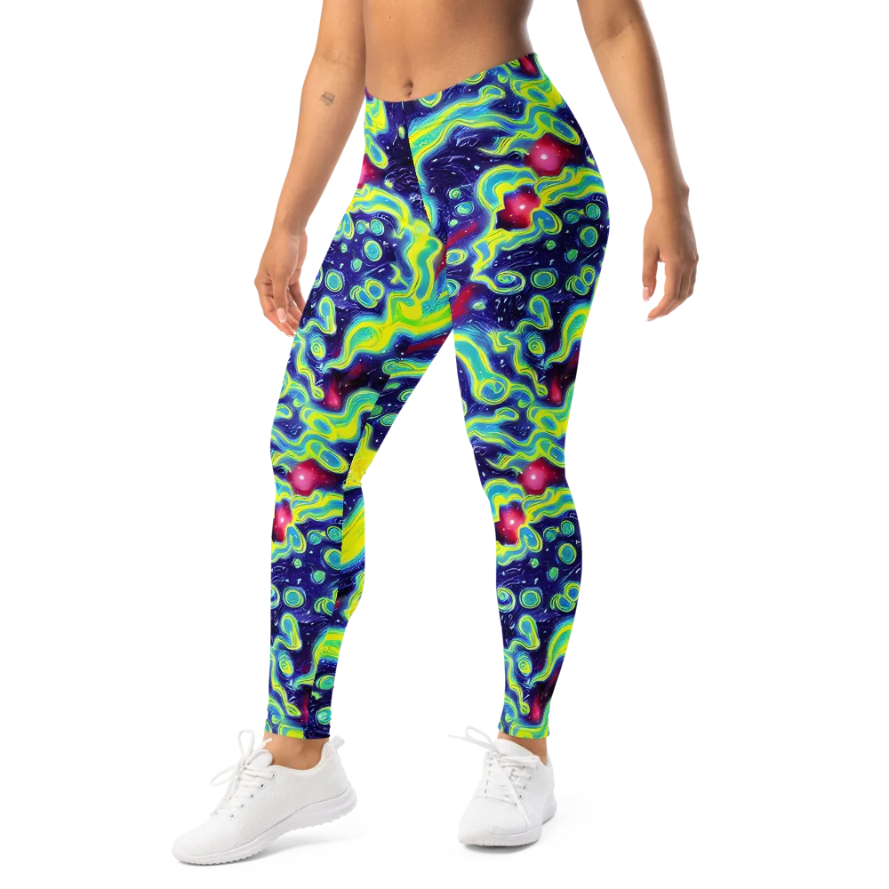 Acid Moonlight on Leggings — Left Front