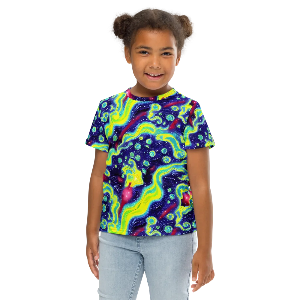 Acid Moonlight on Kids Crew Neck T-Shirt — Front