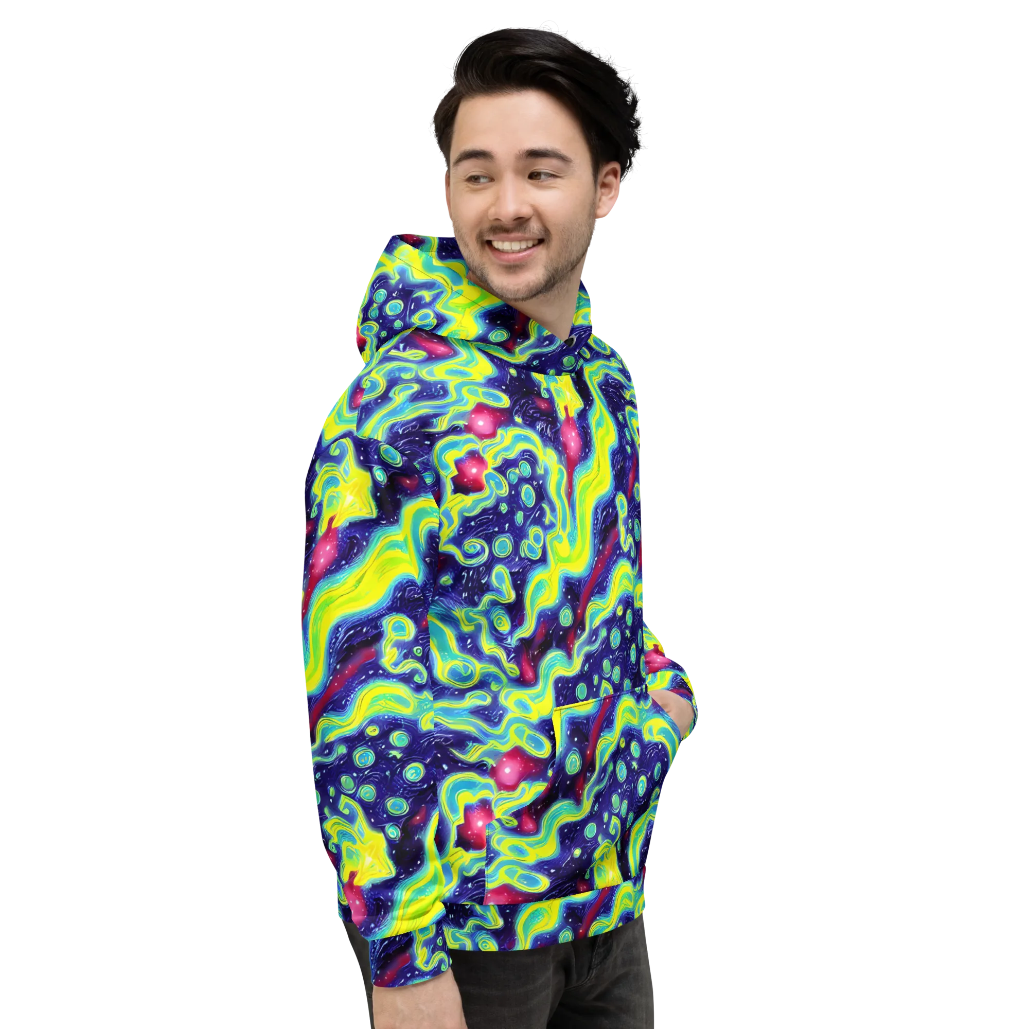 Acid Moonlight on Hoodie — Right