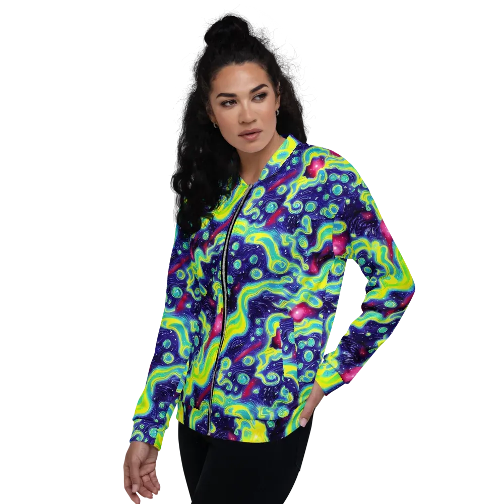 Acid Moonlight on Bomber Jacket — Left