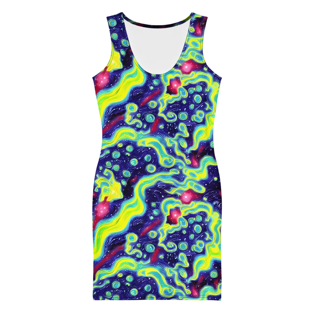 Acid Moonlight on Bodycon Dress — Front