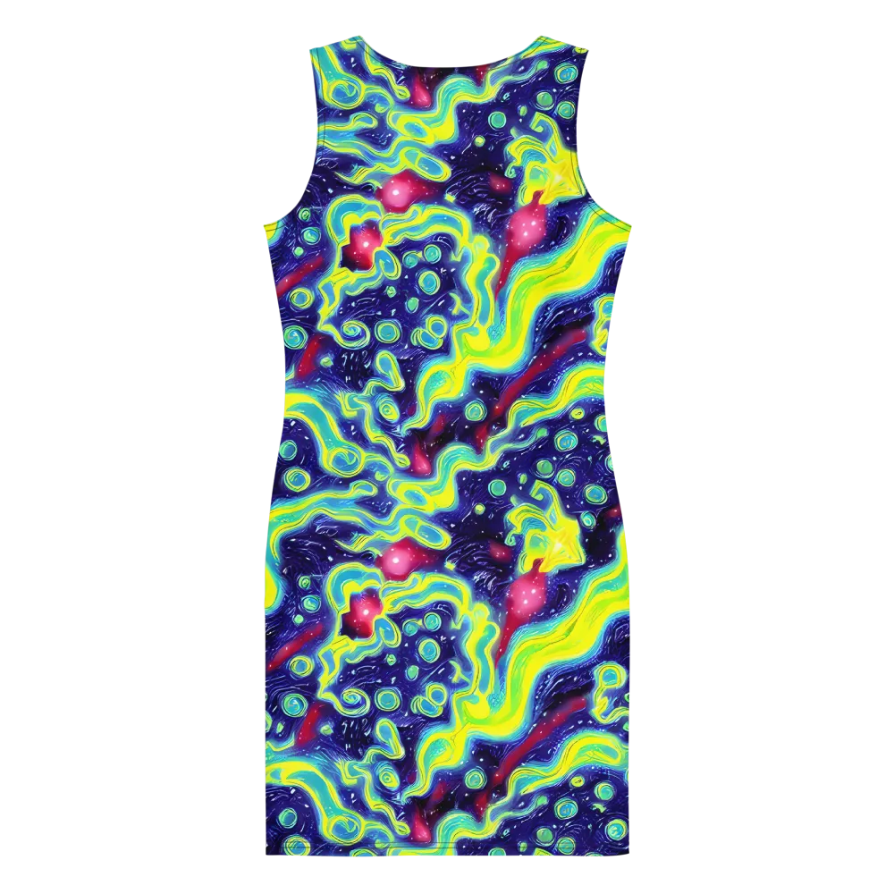 Acid Moonlight on Bodycon Dress — Back