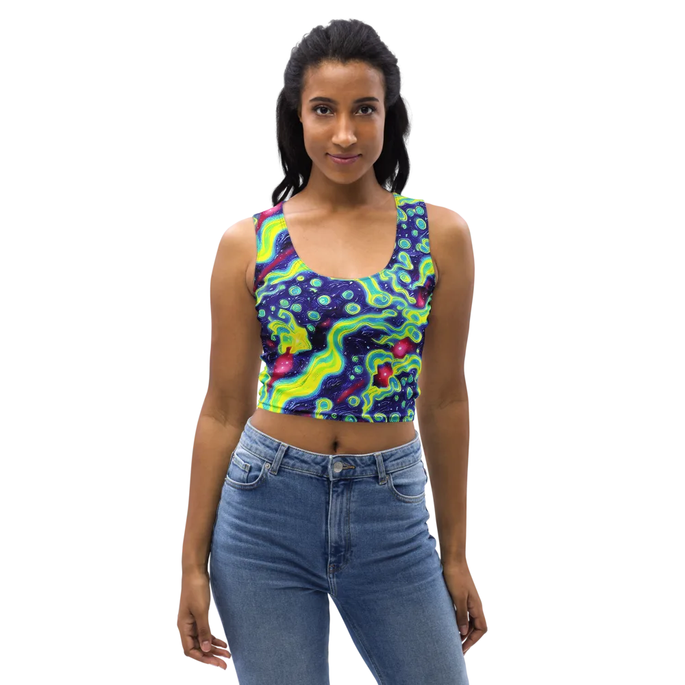 Acid Moonlight on Crop Top — Front