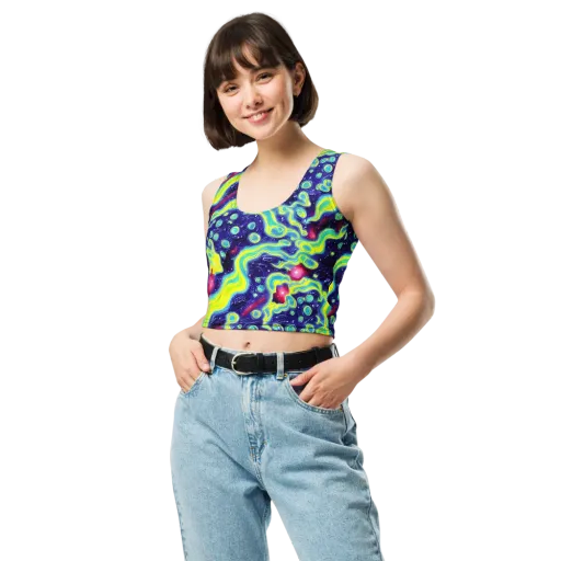 Acid Moonlight on a Crop Top