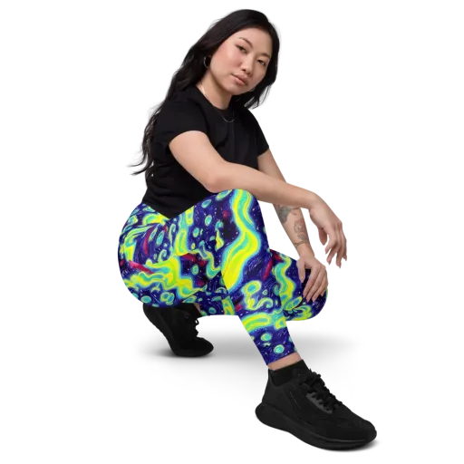 Acid Moonlight on a Leggings with Pockets