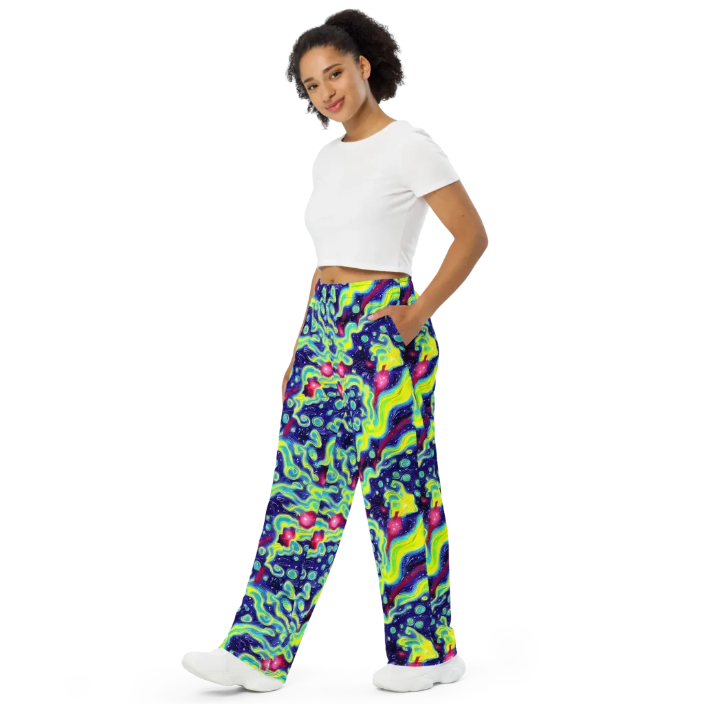 Acid Moonlight on Wide-Leg Pants — Left Front