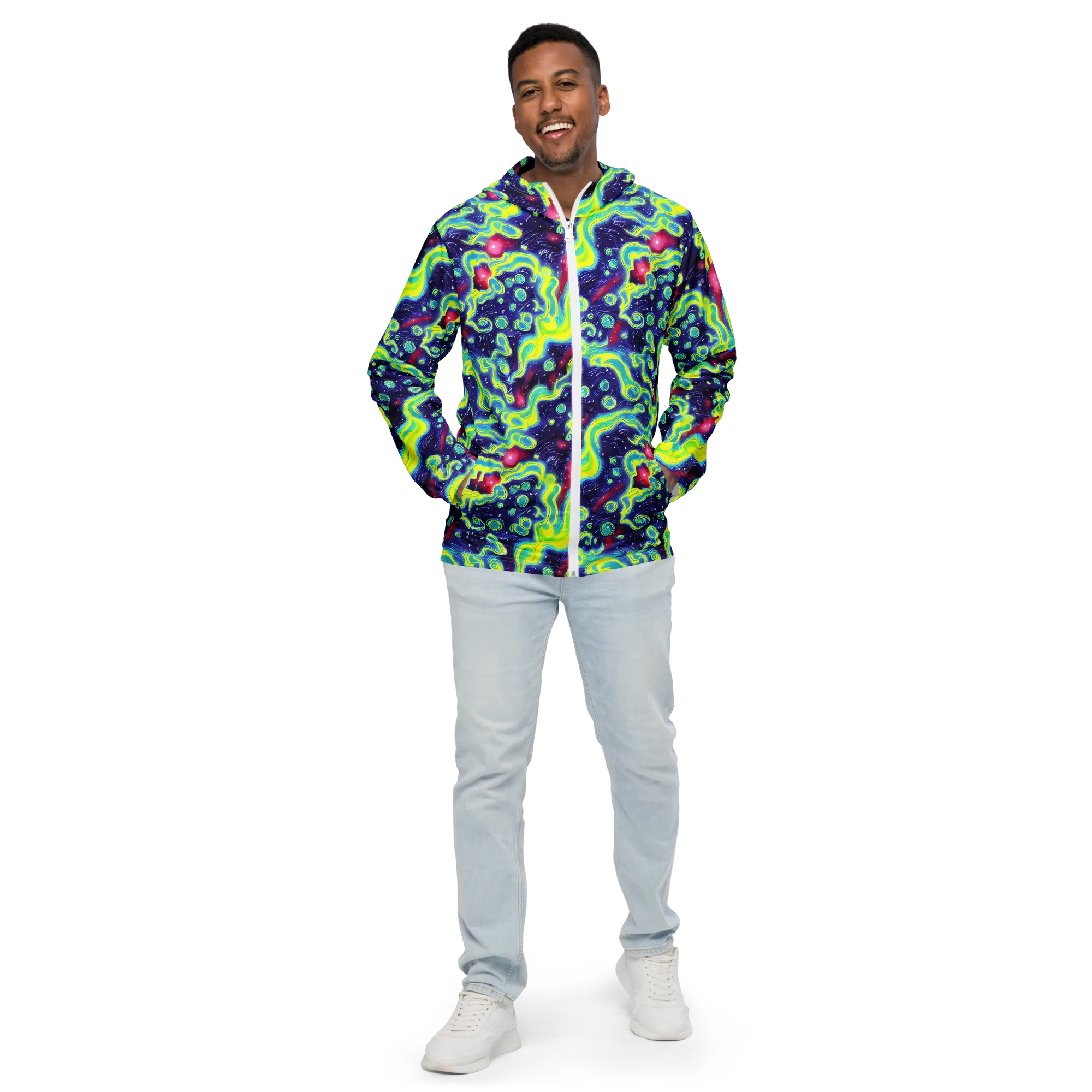 Acid Moonlight on Men's Windbreaker — Front