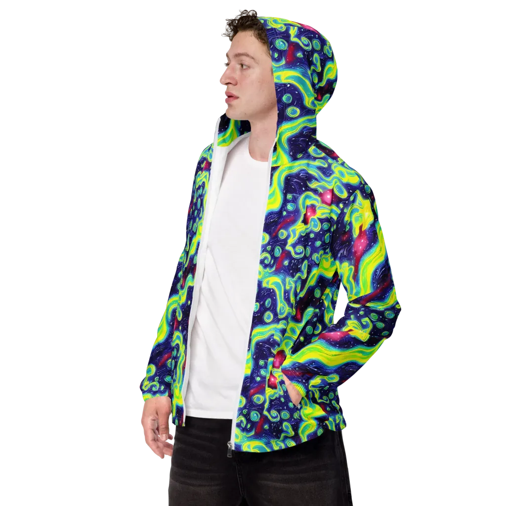 Acid Moonlight on Men's Windbreaker — Left Front