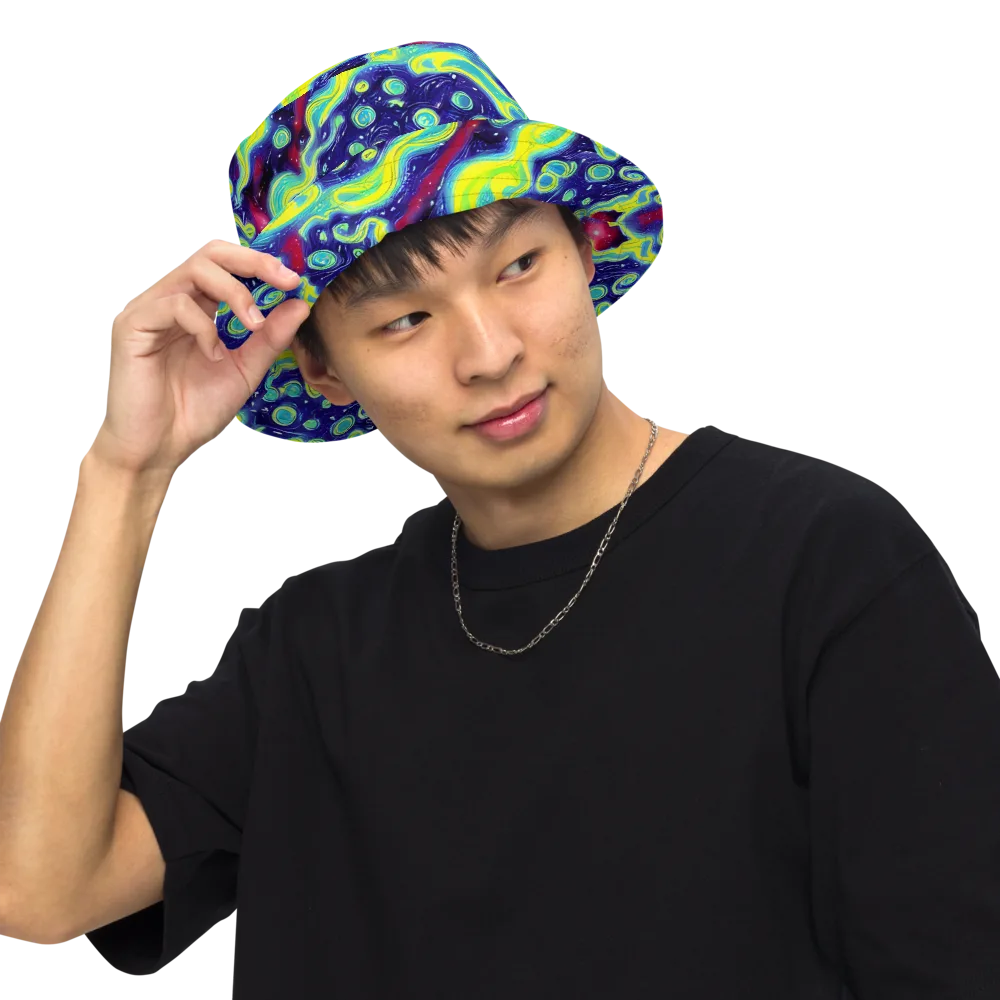 Acid Moonlight on Reversible Bucket Hat — Front Inside