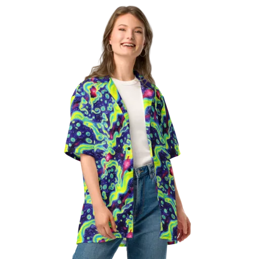Acid Moonlight on a Button Shirt