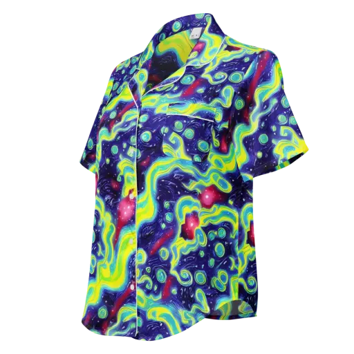Acid Moonlight on a Women's Short Sleeve Pajama Top