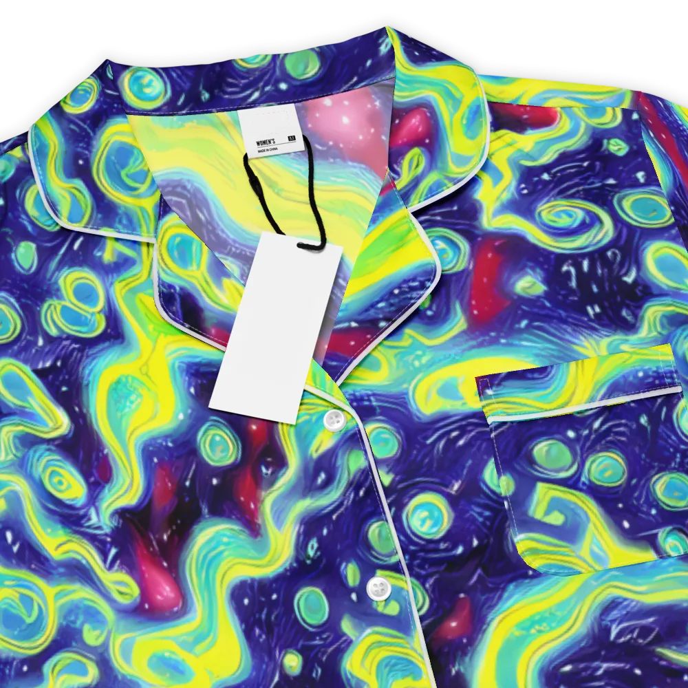 Acid Moonlight on Women's Short Sleeve Pajama Top — Product details