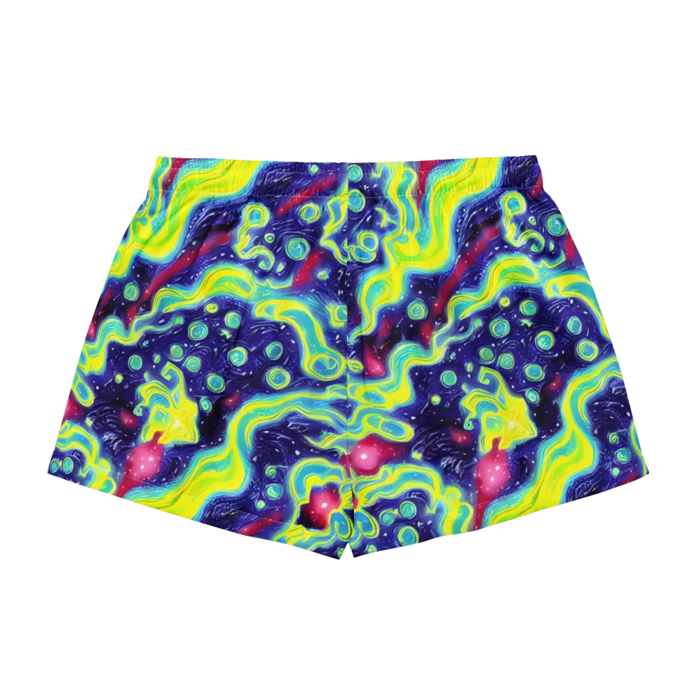 Acid Moonlight on Women's Pajama Shorts — Back