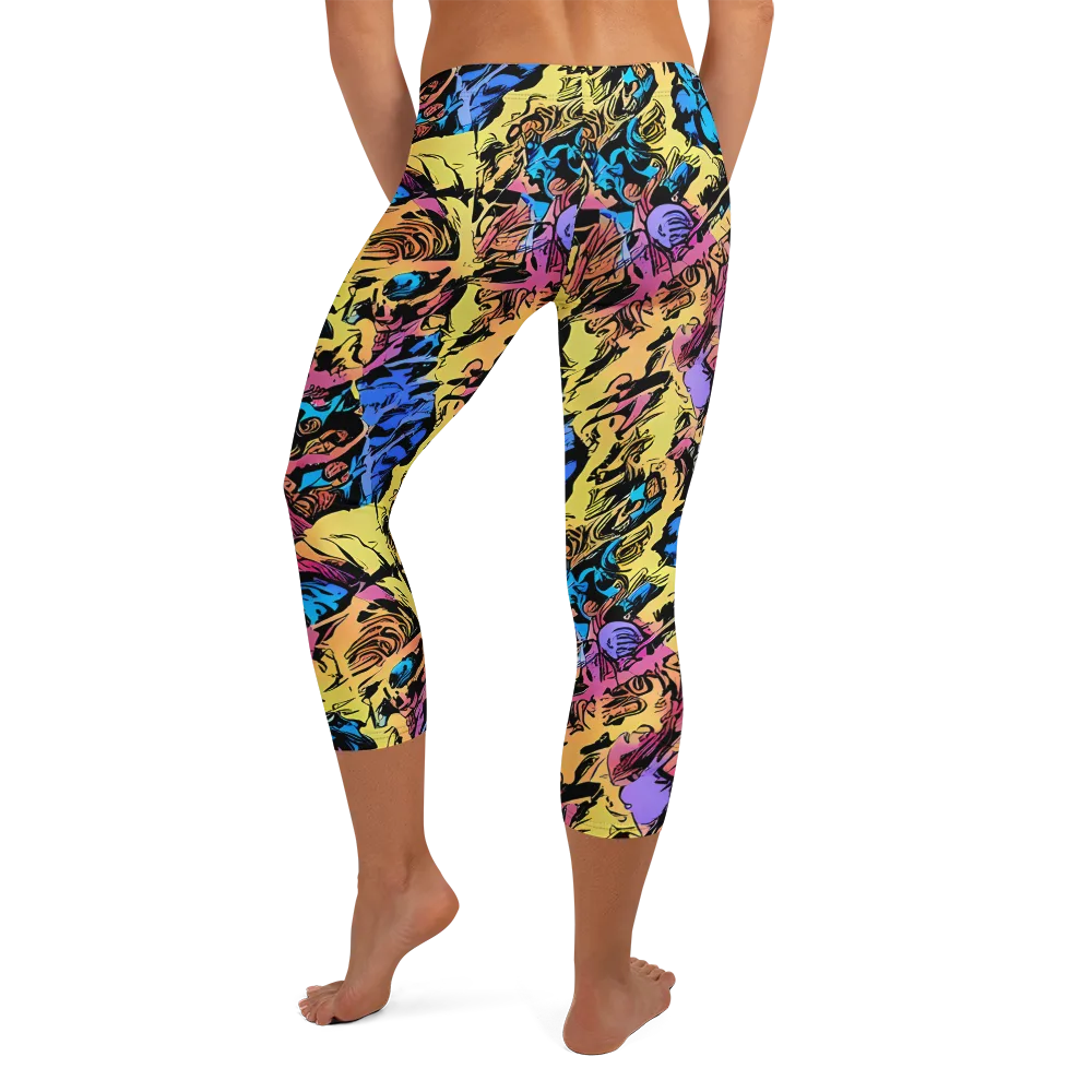 Pop-tide on Capri Leggings — Back