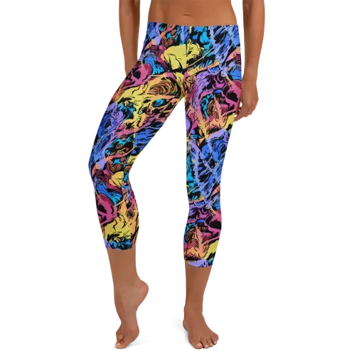 Pop-tide on a Capri Leggings