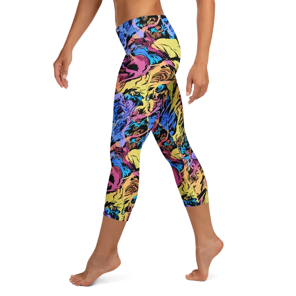Pop-tide on Capri Leggings — Left