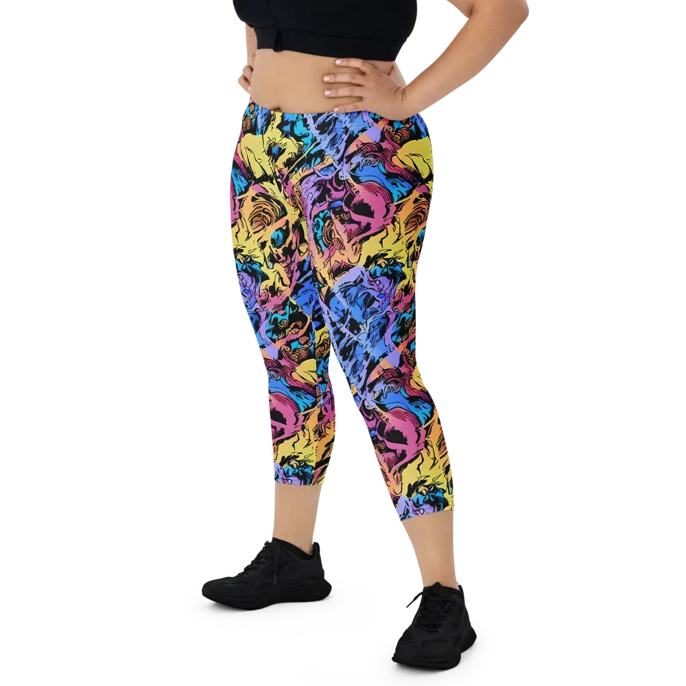 Pop-tide on Capri Leggings — Front