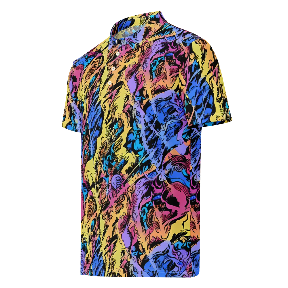 Pop-tide on Men's Slim Fit Polo Shirt — Left Front