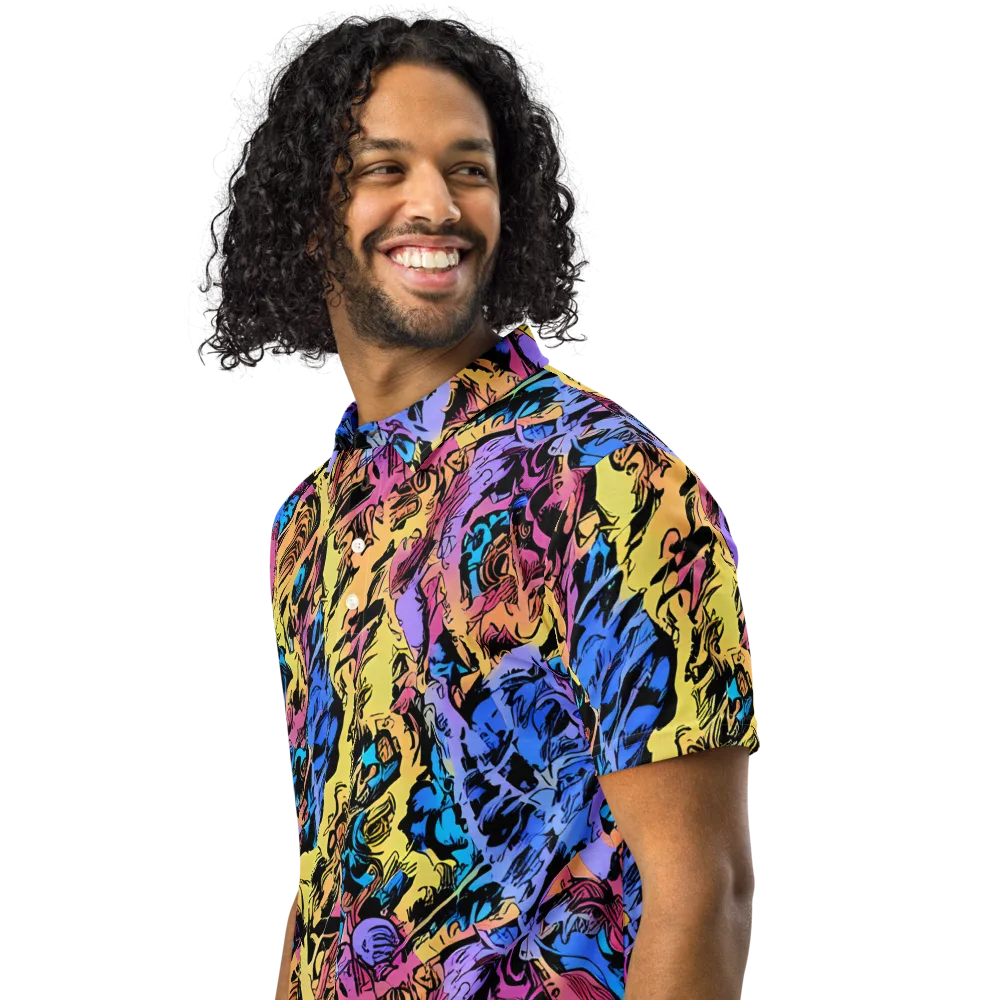 Pop-tide on Men's Slim Fit Polo Shirt — Left Front