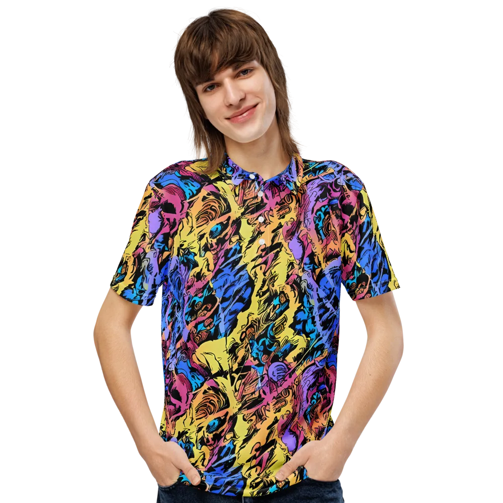 Pop-tide on Men's Slim Fit Polo Shirt — Front
