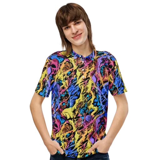 Pop-tide on a Men's Slim Fit Polo Shirt