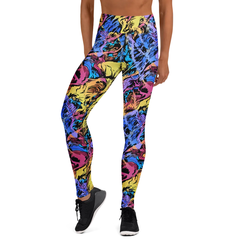Pop-tide on Yoga Leggings — Front