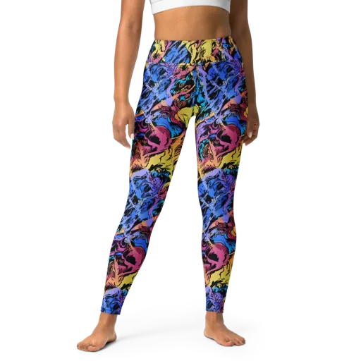 Pop-tide on a Yoga Leggings