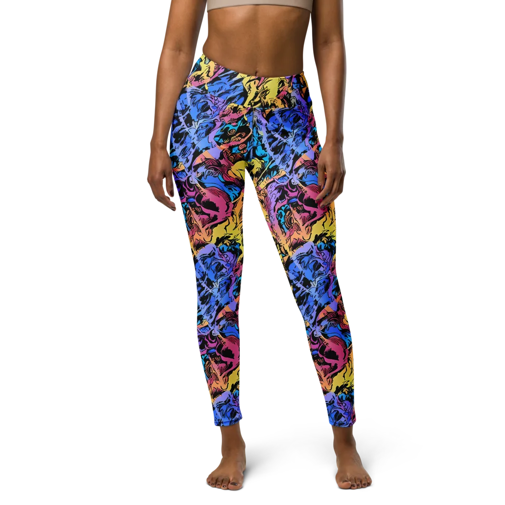 Pop-tide on Yoga Leggings — Front