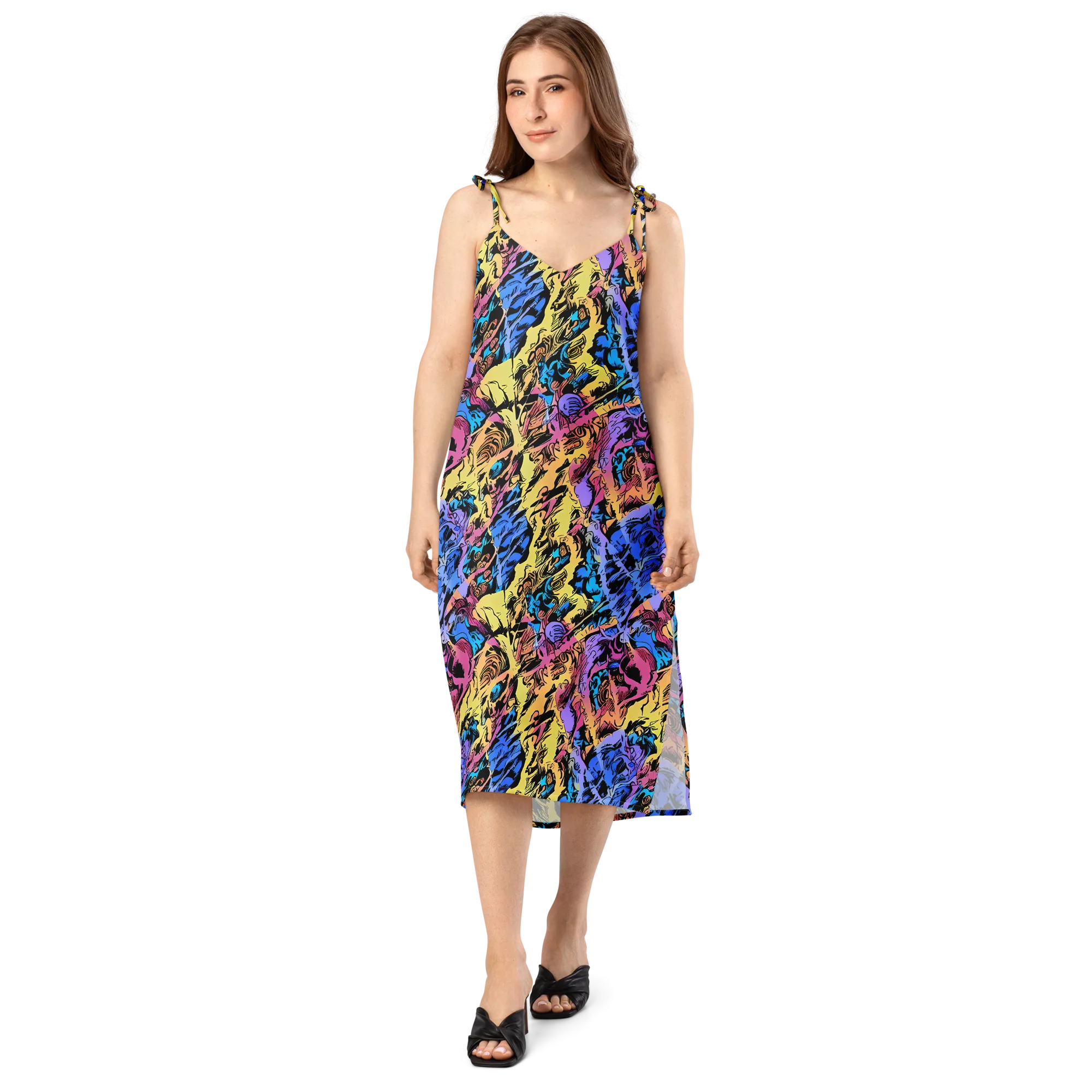 Pop-tide on Slip Dress — Front