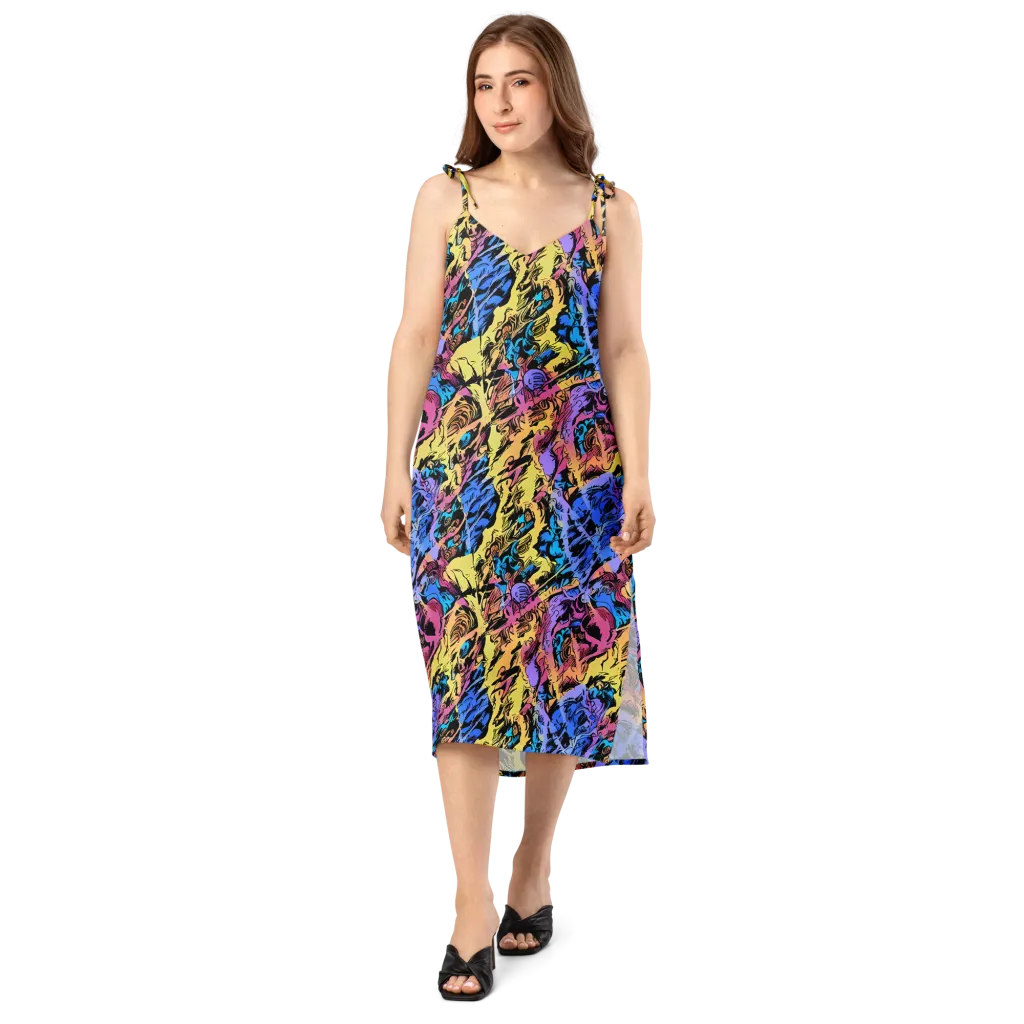 Pop-tide on Slip Dress — Front