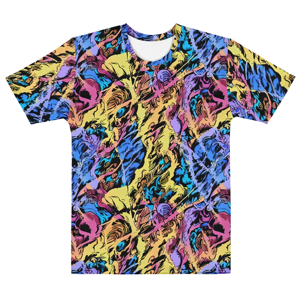 Pop-tide on Men's Cotton Crew Neck T-Shirt — Front