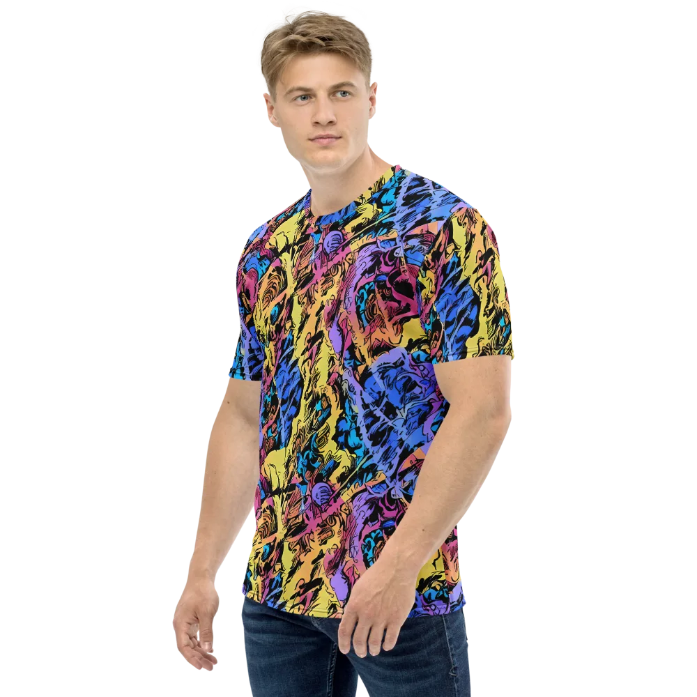 Pop-tide on Men's Crew Neck T-Shirt — Left