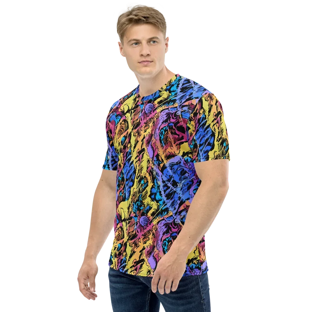 Pop-tide on Men's Crew Neck T-Shirt — Left