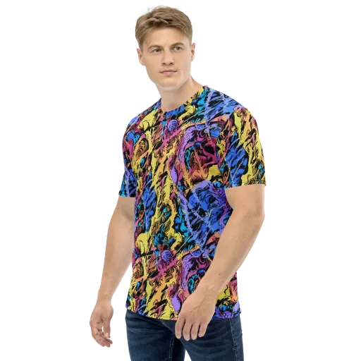 Pop-tide on a Men's Crew Neck T-Shirt